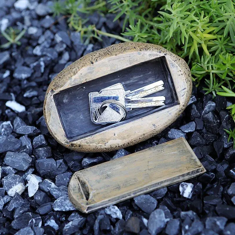 Outdoor Stone Key Hider - Resin Safe Box for Yard Garden Storage - Image 6