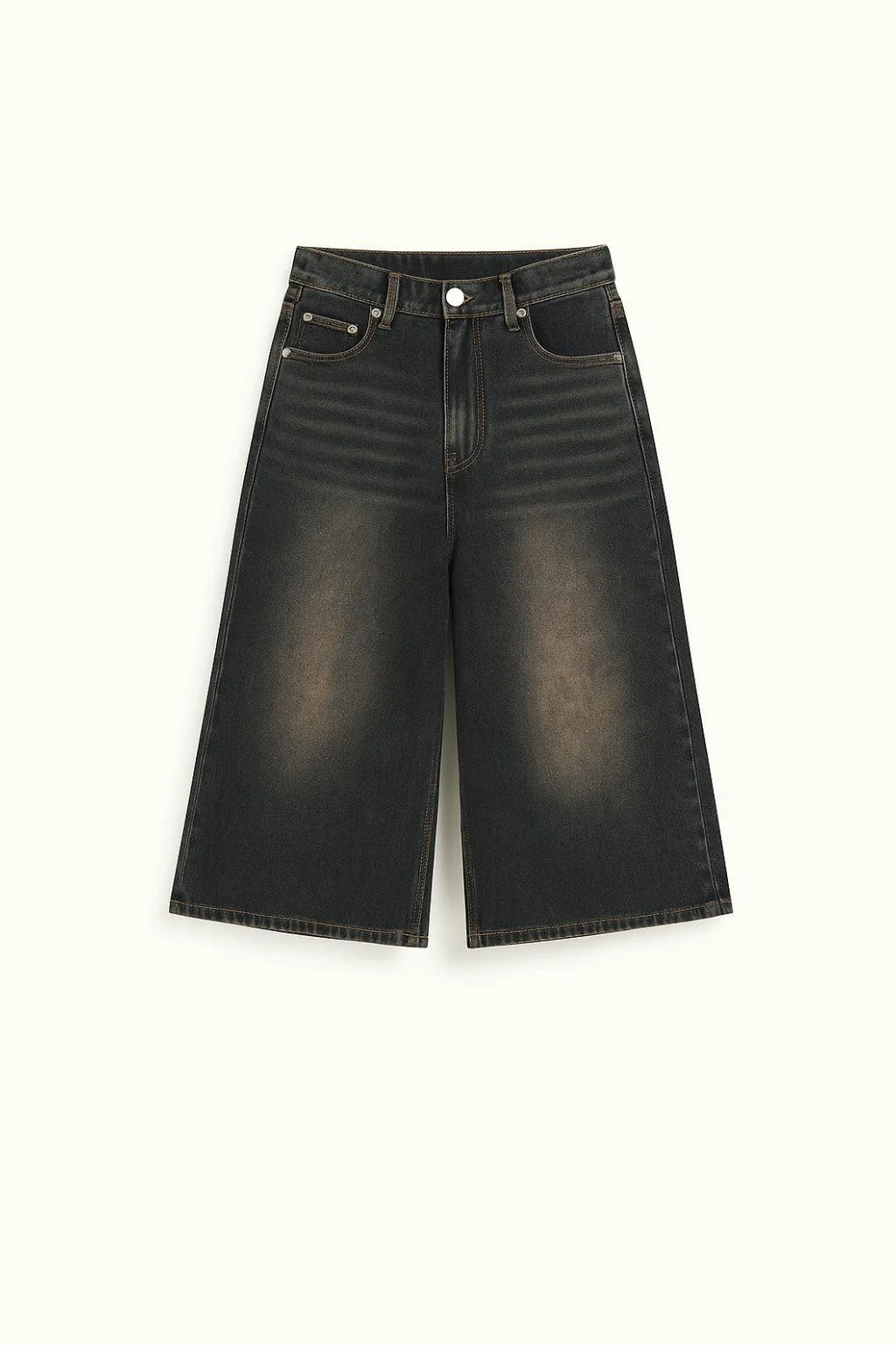 Oversized Bermuda Jorts for Men, Baggy Style Above the Knee, 100% Cotton Urban Streetwear Shorts