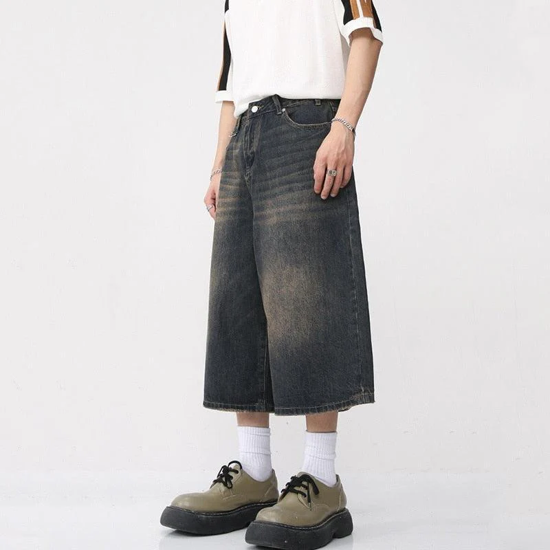 Oversized Bermuda Jorts for Men, Baggy Style Above the Knee, 100% Cotton Urban Streetwear Shorts - Image 4