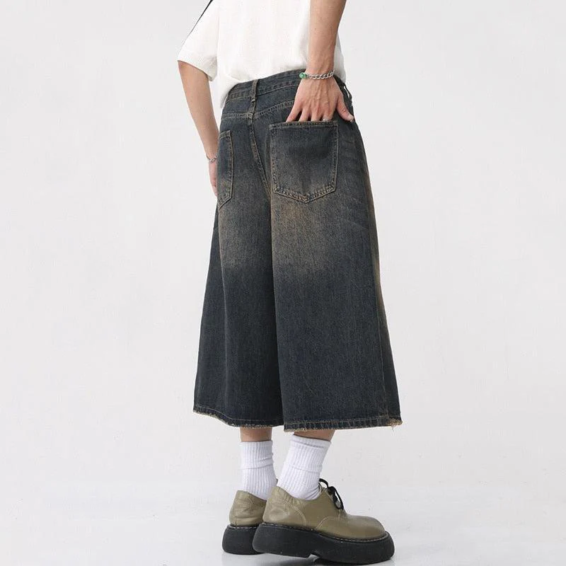 Oversized Bermuda Jorts for Men, Baggy Style Above the Knee, 100% Cotton Urban Streetwear Shorts - Image 6