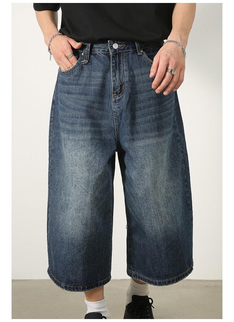 Oversized Bermuda Jorts for Men, Baggy Style Above the Knee, 100% Cotton Urban Streetwear Shorts - Image 8