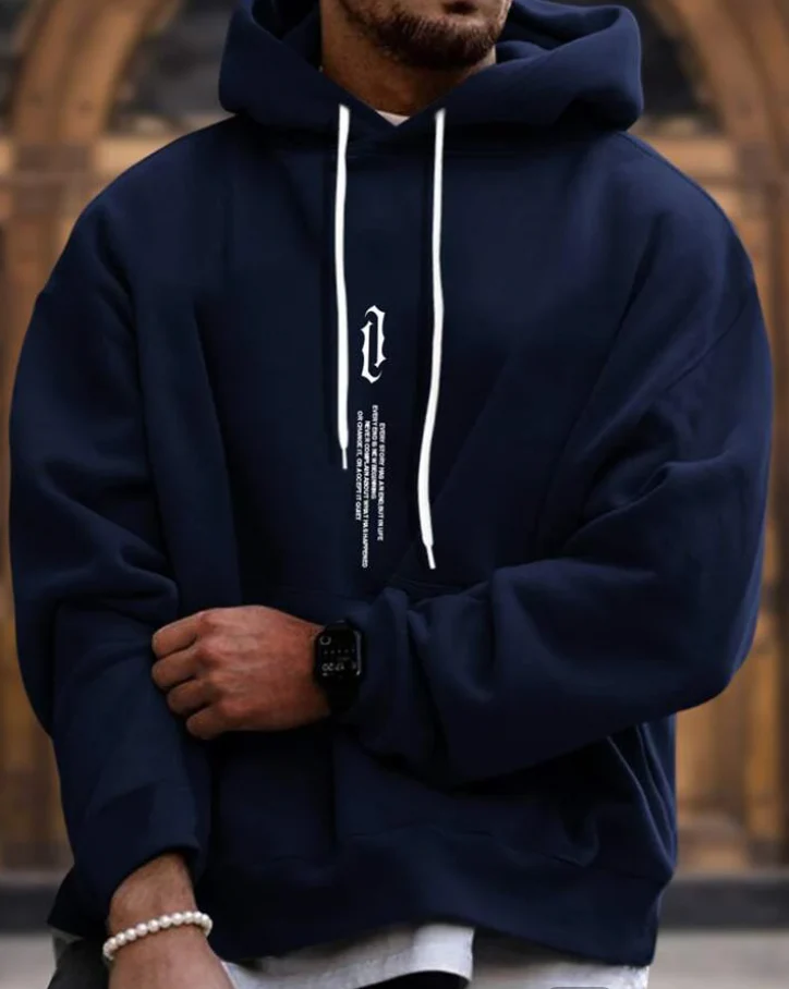 Oversized Cozy Men’s Hoodie - Relaxed Cut, Cotton Blend - Image 5
