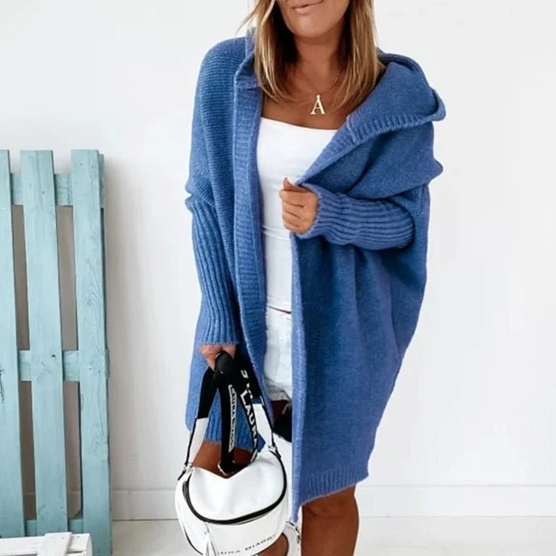 Oversized Cozy Women’s Cardigan - Longline Hooded Knit - Image 12