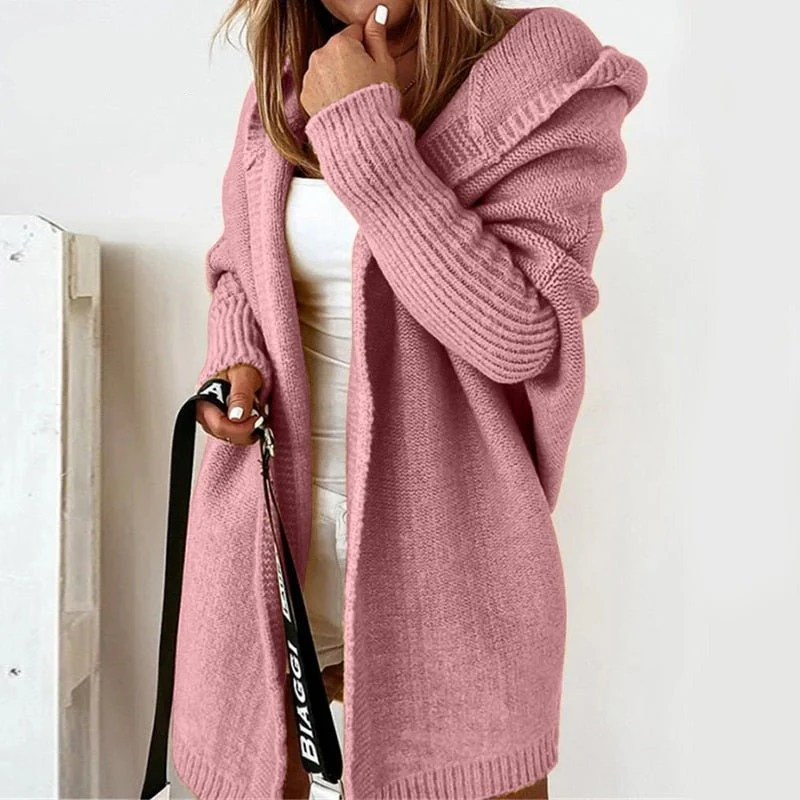 Oversized Cozy Women’s Cardigan - Longline Hooded Knit - Image 8