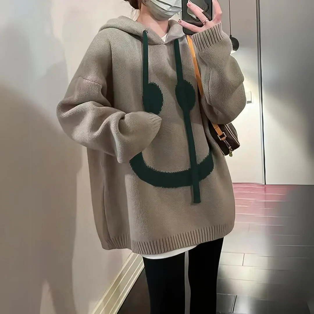Oversized Cozy Women’s Hoodie - Boxy Knit, Casual Wear