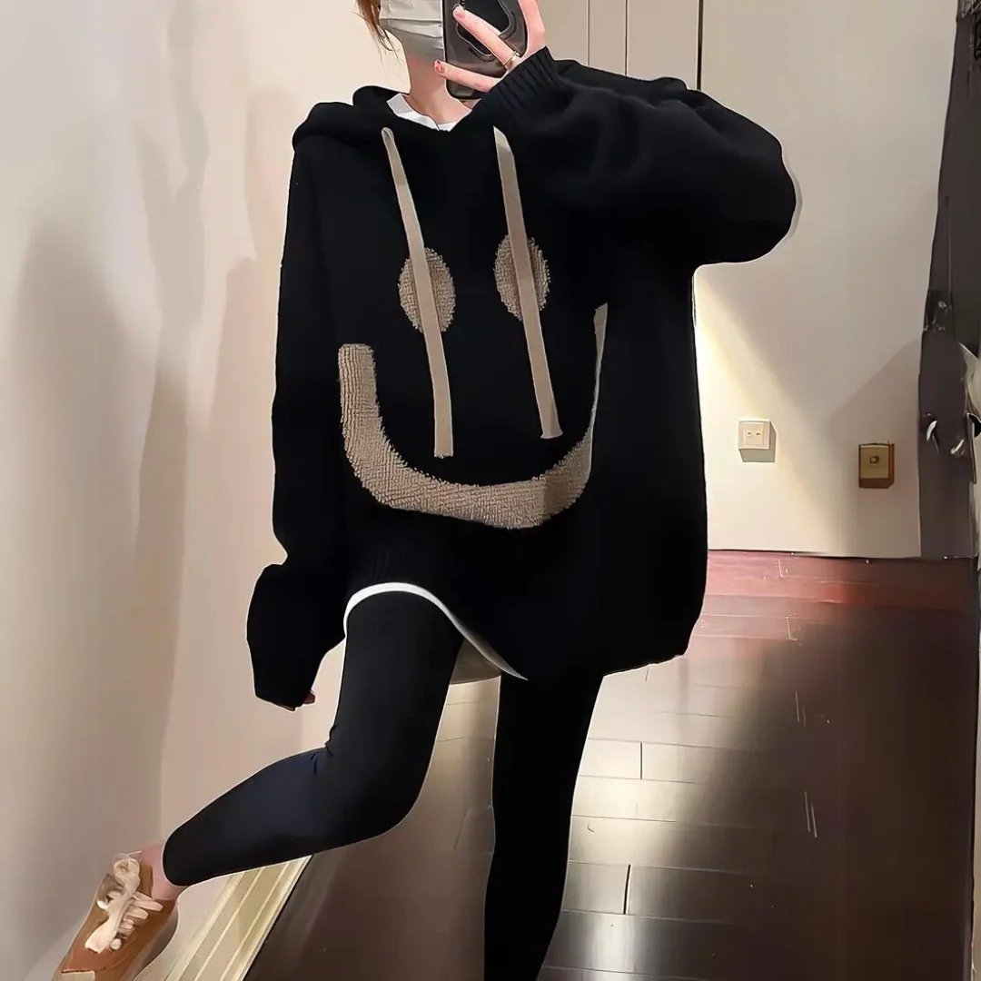 Oversized Cozy Women’s Hoodie - Boxy Knit, Casual Wear - Image 5