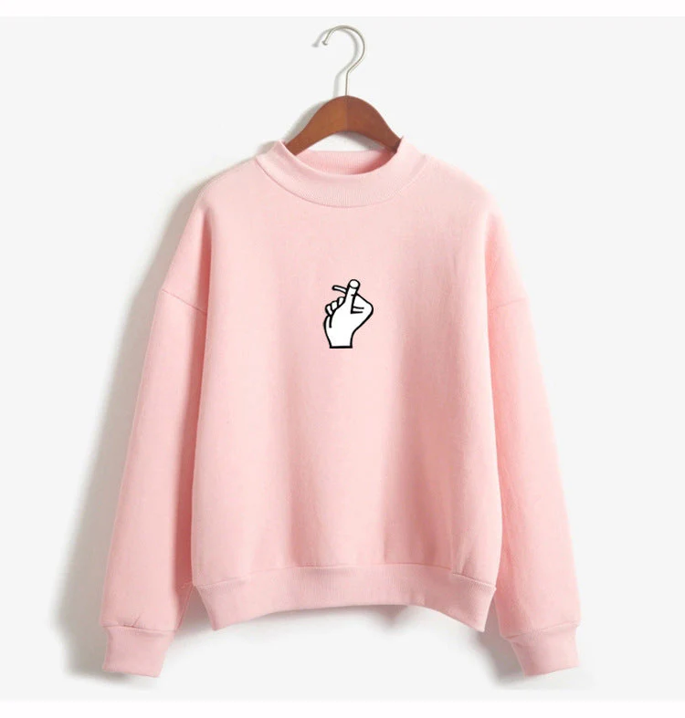 Oversized Cozy Women’s Sweatshirt - Mock Neck, Fleece - Image 11