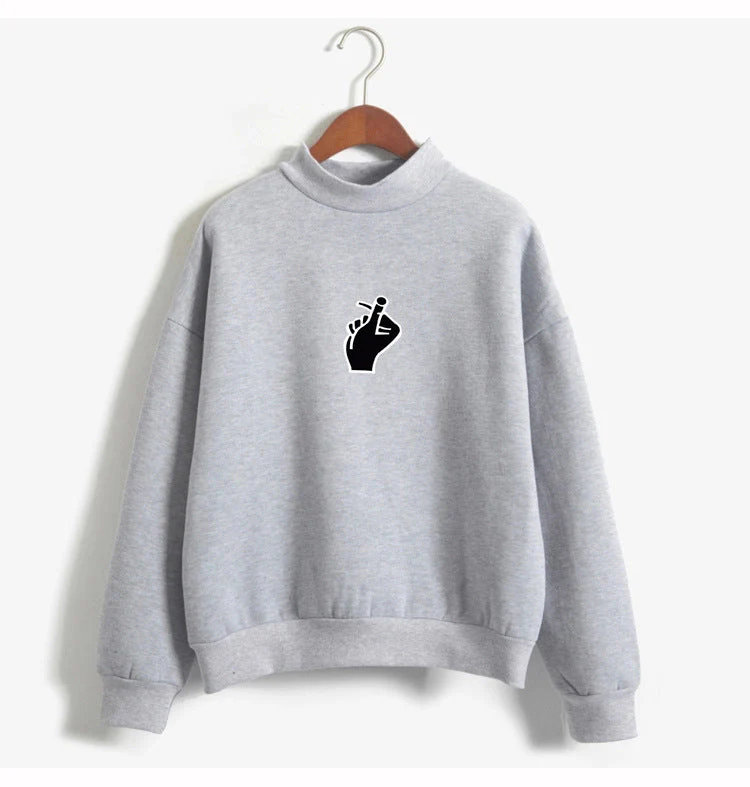 Oversized Cozy Women’s Sweatshirt - Mock Neck, Fleece - Image 3