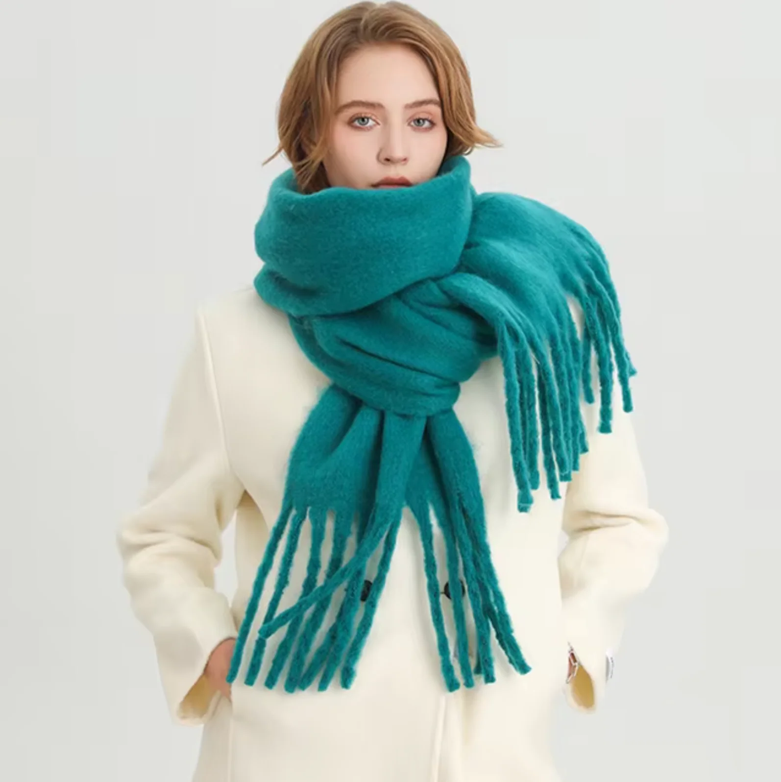 Oversized Cozy Women’s Winter Scarf -Blanket Style Cashmere - Image 14