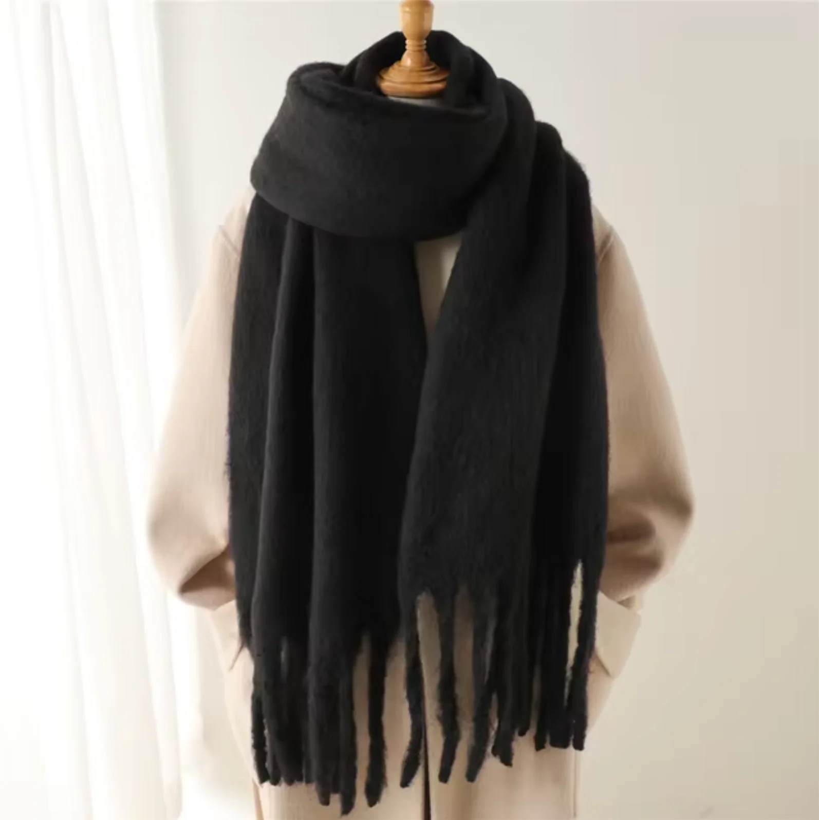 Oversized Cozy Women’s Winter Scarf -Blanket Style Cashmere - Image 3