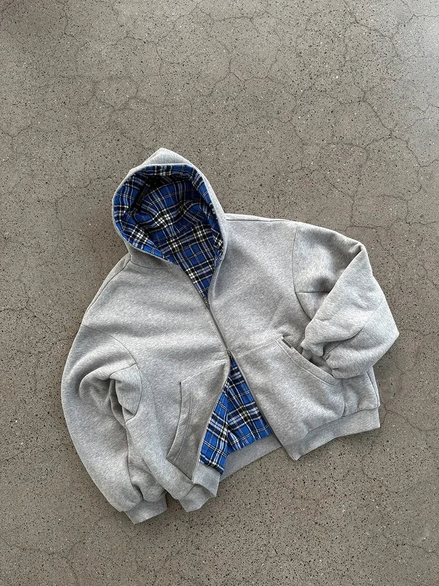 Oversized Cozy Women's Zip Hoodie - Boxy Cut, Cotton - Image 14