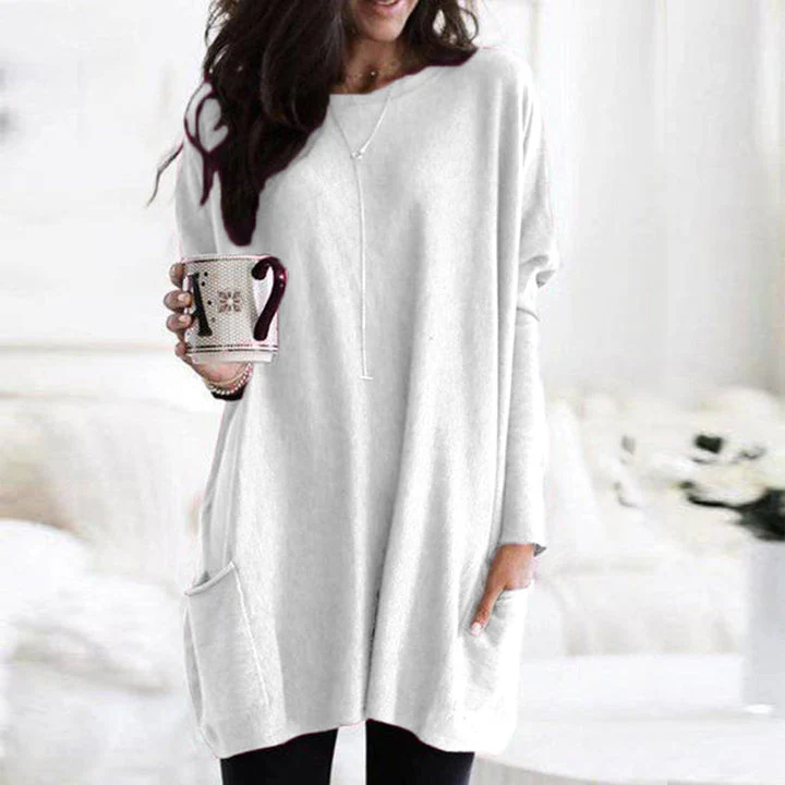 Oversized Cozy Women Tunic Pullover - Long Sleeve Knit - Image 7