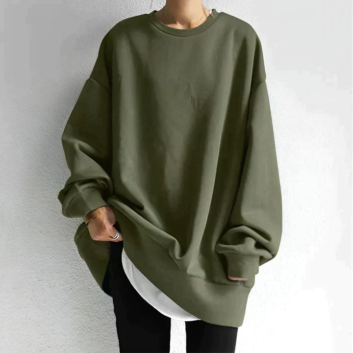 Oversized Cozy Womens Pullover - Relaxed Drop Shoulder Knit - Image 3