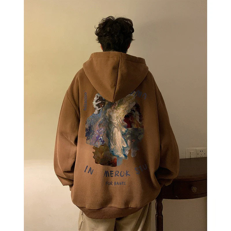 Oversized Men's Hooded Sweater - Relaxed Fit, Casual - Image 7