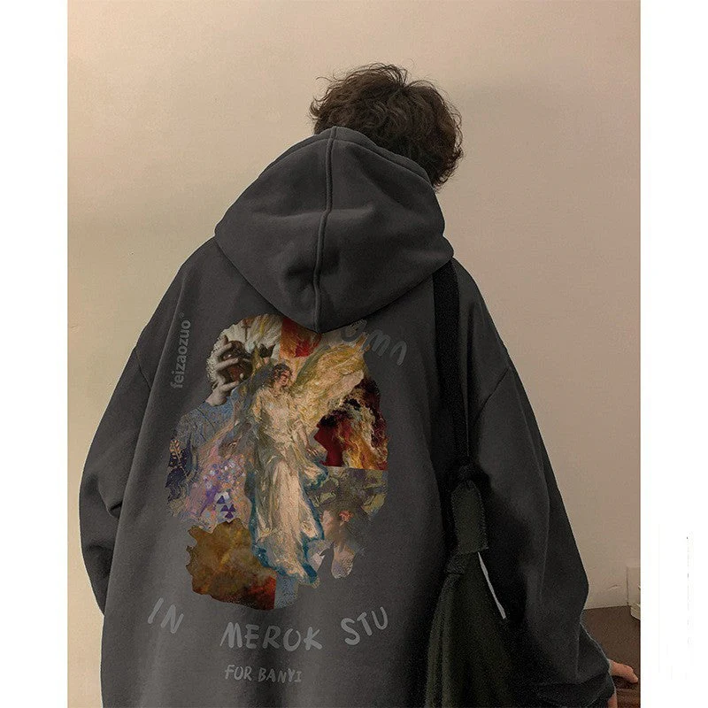 Oversized Men's Hooded Sweater - Relaxed Fit, Casual - Image 8