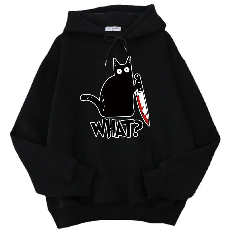Oversized Men’s Hoodie - Graphic Pullover, Wool Lined Casual - Image 3