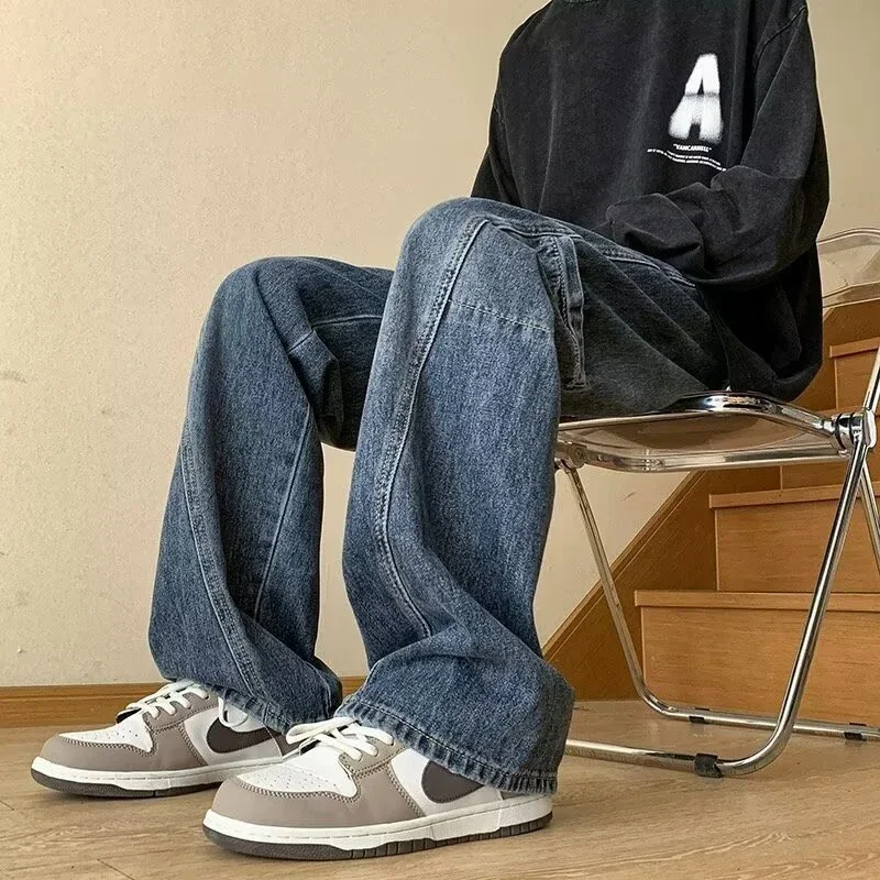 Oversized Mens Cargo Jeans - Wide Leg, Denim, Street - Image 4