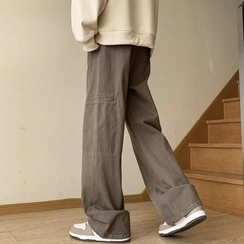 Oversized Mens Cargo Jeans - Wide Leg, Denim, Street - Image 5