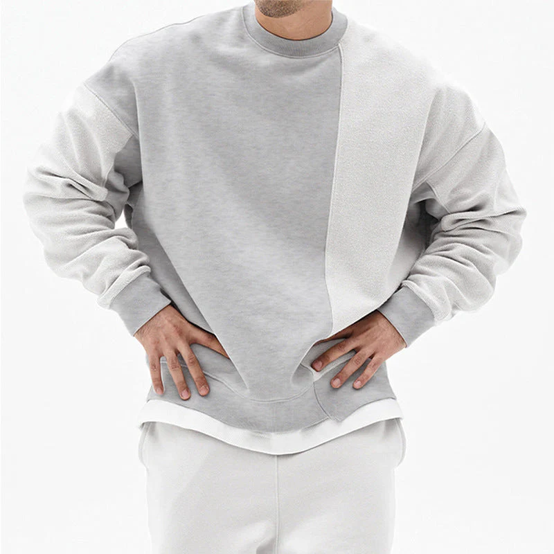 Oversized Mens Pullover Sweater - Crew Neck, Cotton, Casual - Image 5