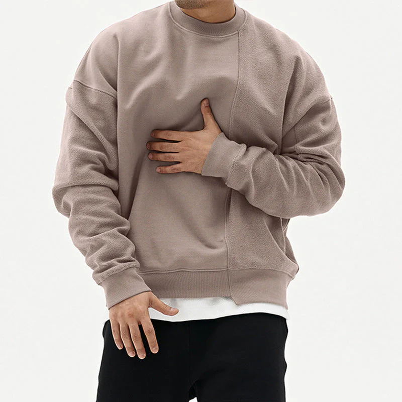 Oversized Mens Pullover Sweater - Crew Neck, Cotton, Casual - Image 9