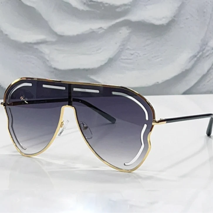 Oversized Pilot Punk Sunglasses Women Big Frame 2025 Hollow Shades for Ladies - Image 2