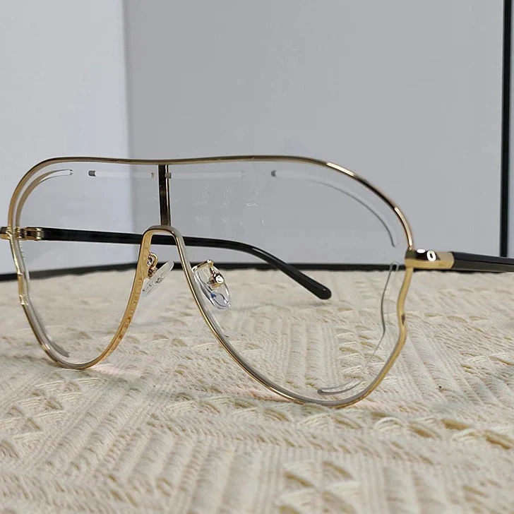 Oversized Pilot Punk Sunglasses Women Big Frame 2025 Hollow Shades for Ladies - Image 6
