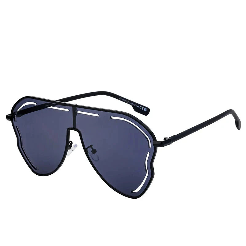 Oversized Pilot Punk Sunglasses Women Big Frame 2025 Hollow Shades for Ladies - Image 8