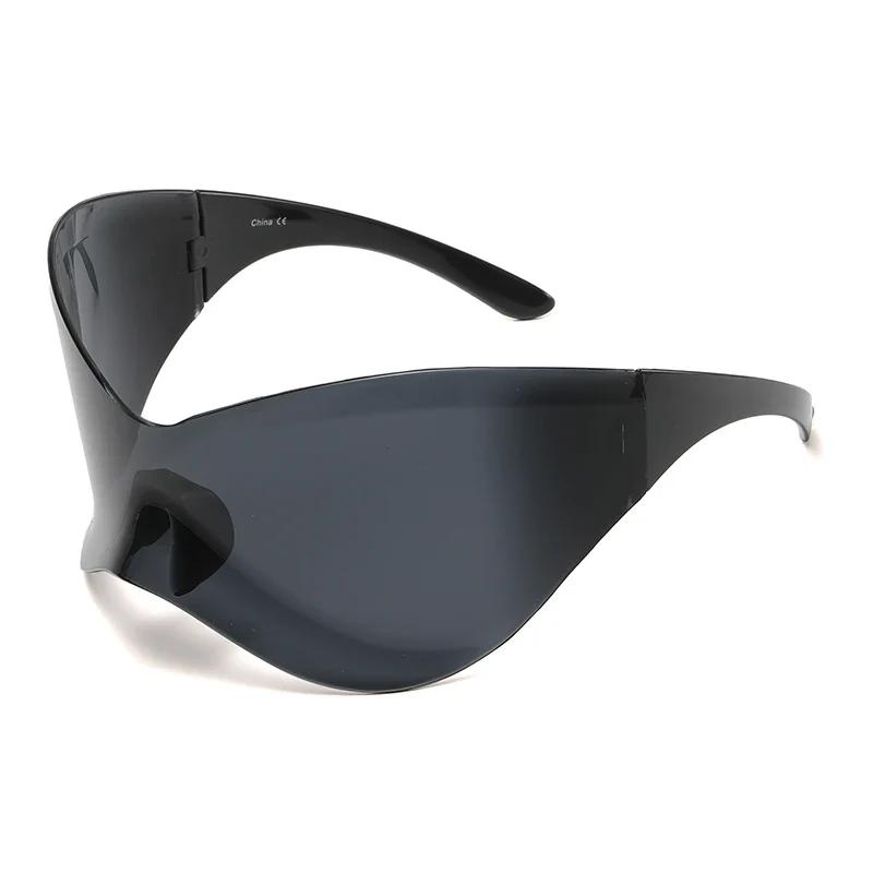 Oversized Punk Rimless Sunglasses for Men and Women, Hip Hop Sport Shades - Image 5