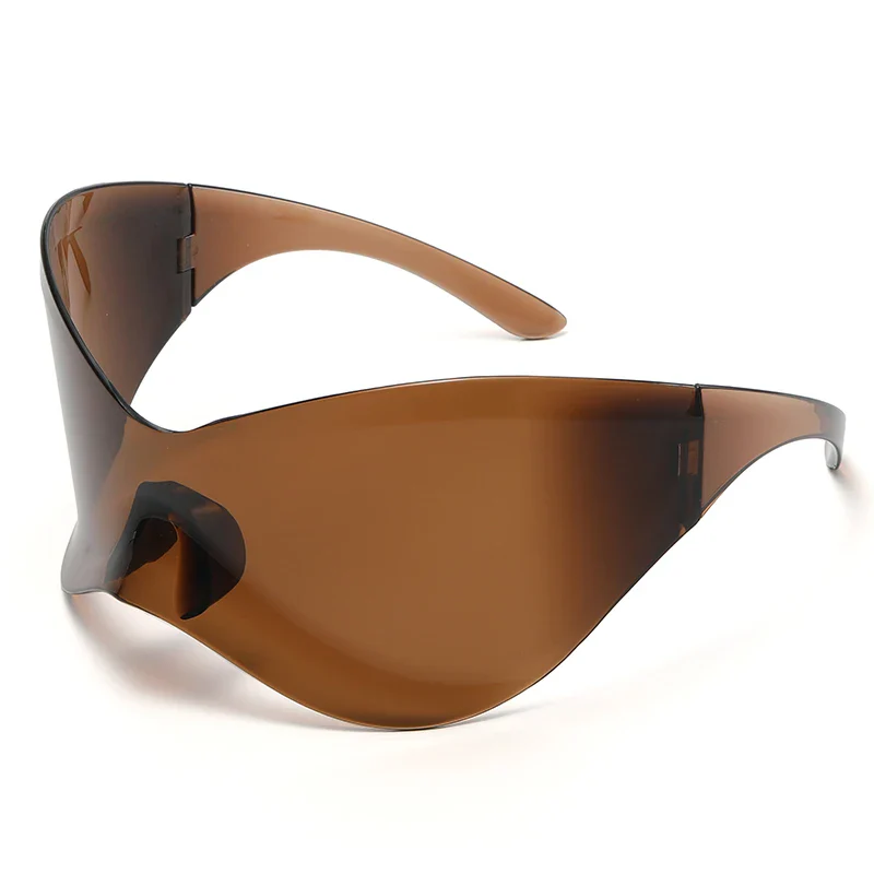 Oversized Punk Rimless Sunglasses for Men and Women, Hip Hop Sport Shades - Image 7