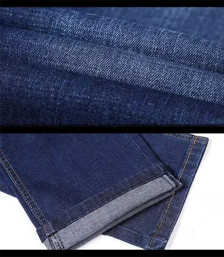 Oversized Relaxed Men's Jeans - High Waist, Stretch Denim - Image 15