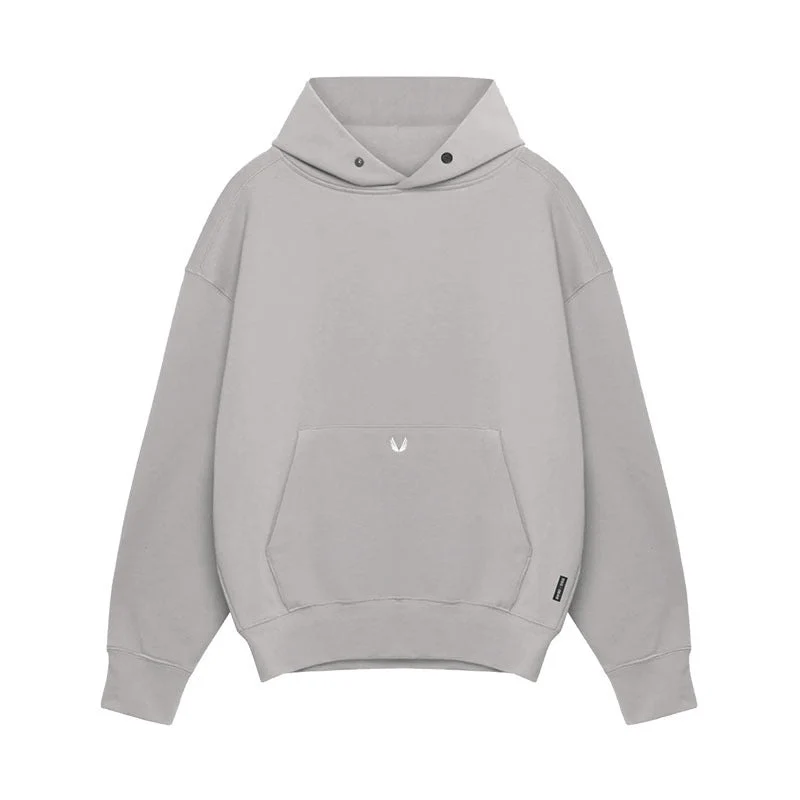 Oversized Relaxed Men's Pullover Hoodie - Cotton, Casual - Image 4