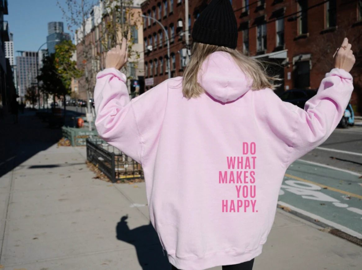 Oversized Relaxed Women's Hoodie - Dropped Shoulder Cotton - Image 4