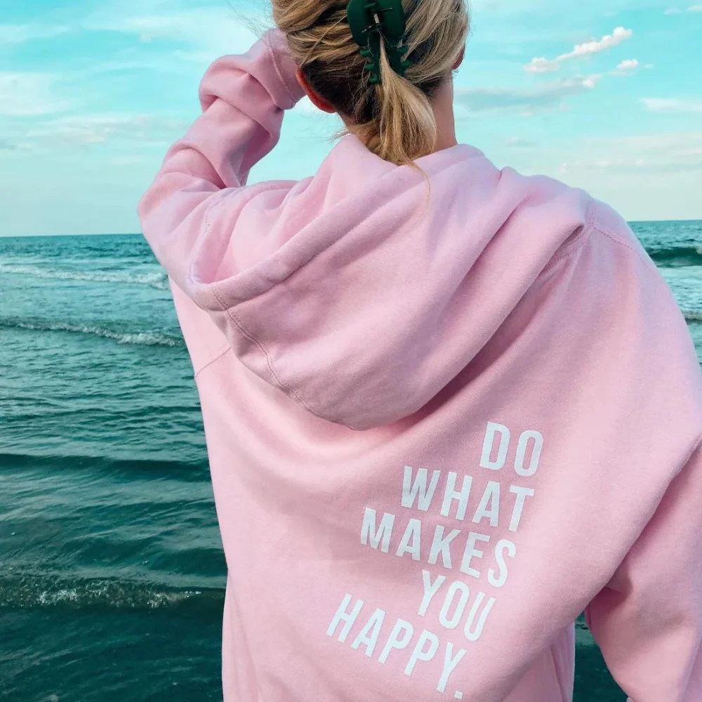 Oversized Relaxed Women's Hoodie - Dropped Shoulder Cotton - Image 5