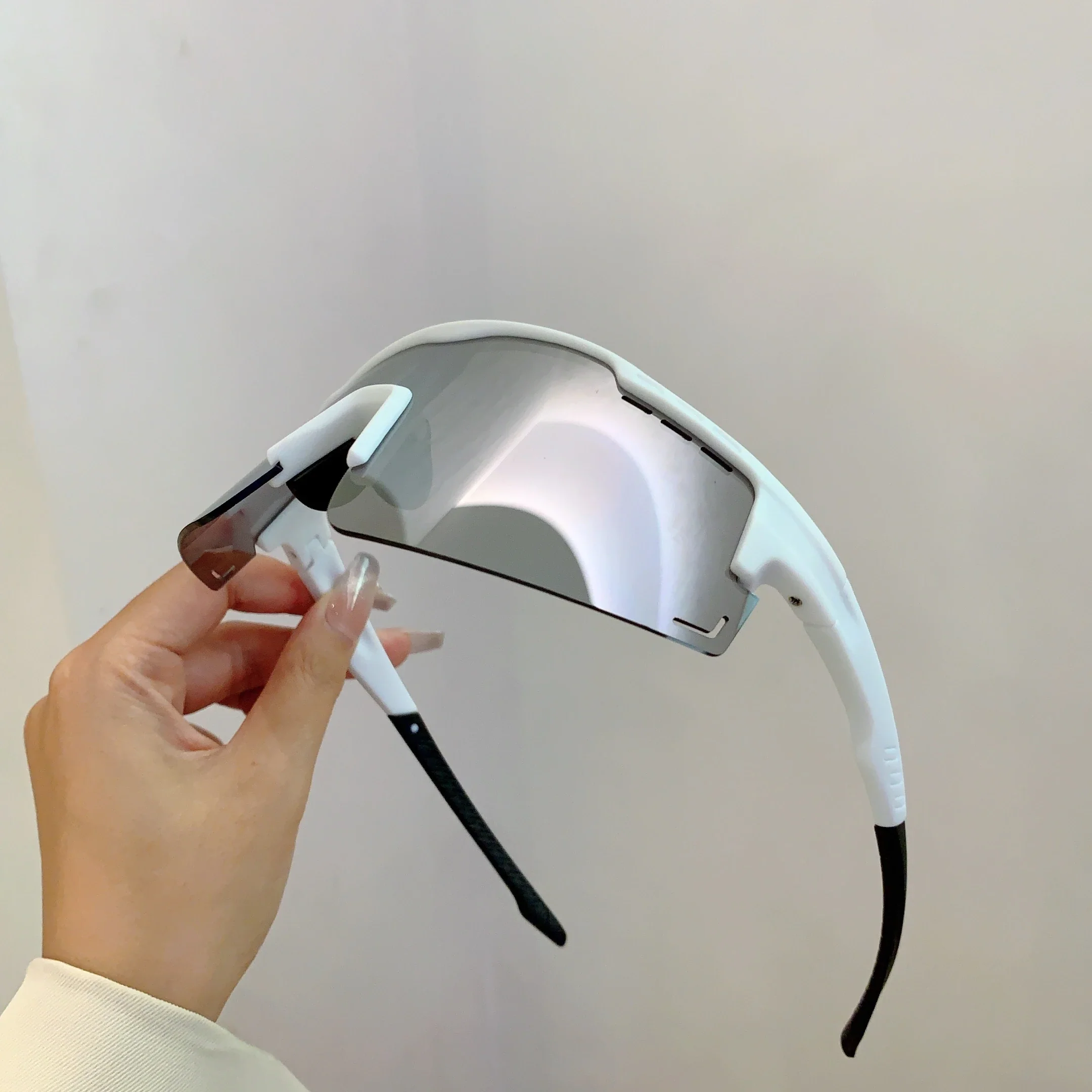Oversized Sports Sunglasses Men, 2025 Punk Mirror Anti-UV Riding Shades - Image 3