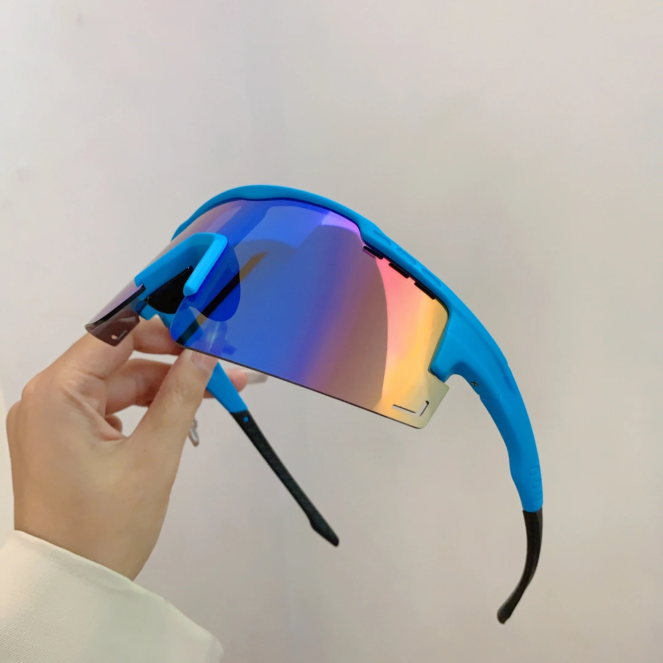 Oversized Sports Sunglasses Men, 2025 Punk Mirror Anti-UV Riding Shades - Image 4