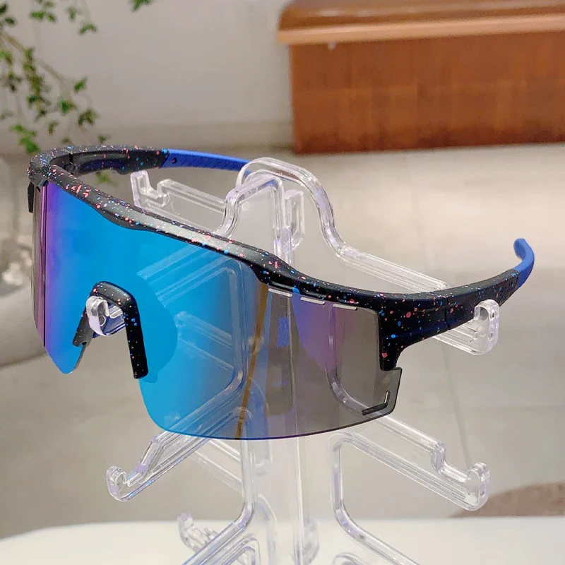 Oversized Sports Sunglasses Men, 2025 Punk Mirror Anti-UV Riding Shades - Image 7