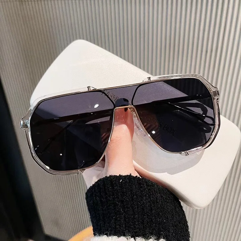 Oversized Sunglasses Women 2025 Unique One Piece UV400 Fashion Eyewear - Image 4