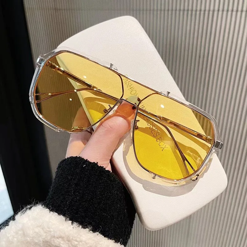 Oversized Sunglasses Women 2025 Unique One Piece UV400 Fashion Eyewear - Image 7