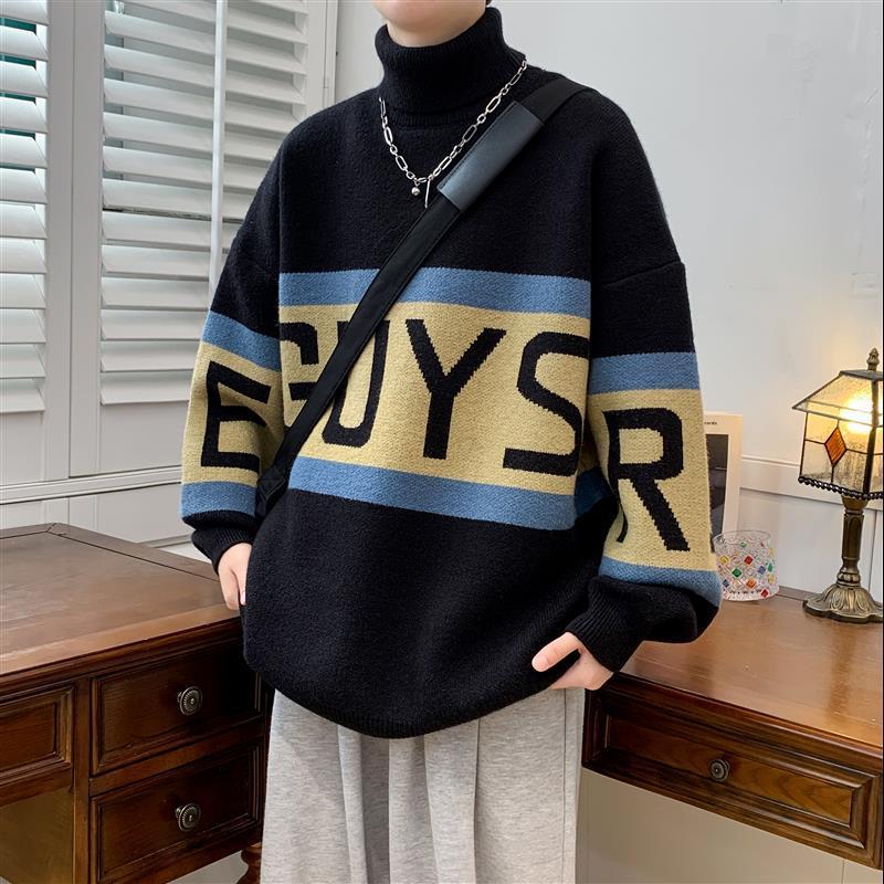 Oversized Turtleneck Sweater - Dropped Shoulder Knit Autumn - Image 3