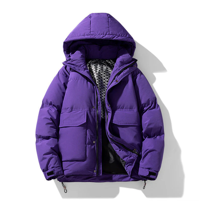 Oversized Unisex Hooded Jacket - Wide Puffer Duck Fill Cold