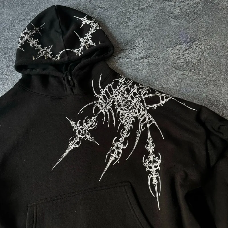 Oversized Unisex Hoodie - Cropped Relaxed Cotton Streetwear - Image 3