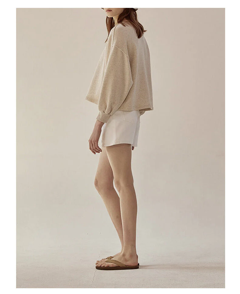 Oversized Women Crewneck Sweatshirt - Boxy Raglan, Cotton - Image 5