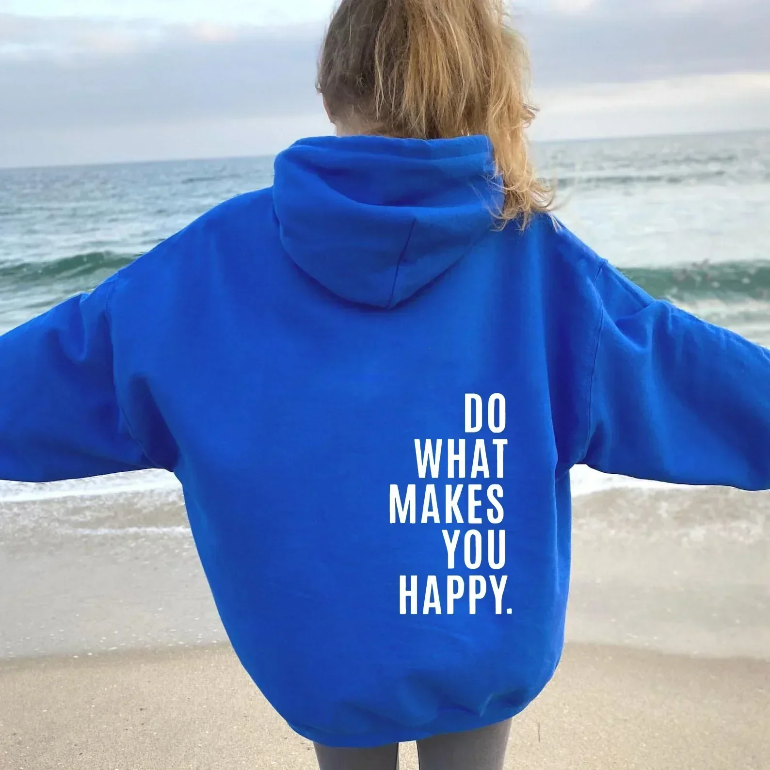 Oversized Women’s Hoodie - Back Print, Cotton, Everyday - Image 5