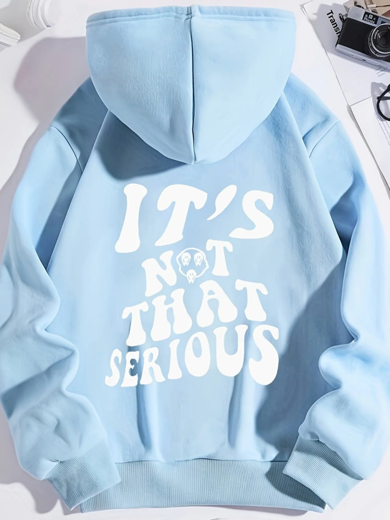 Oversized Women's Hoodie - Drop Shoulder, Fleece, Casual - Image 8