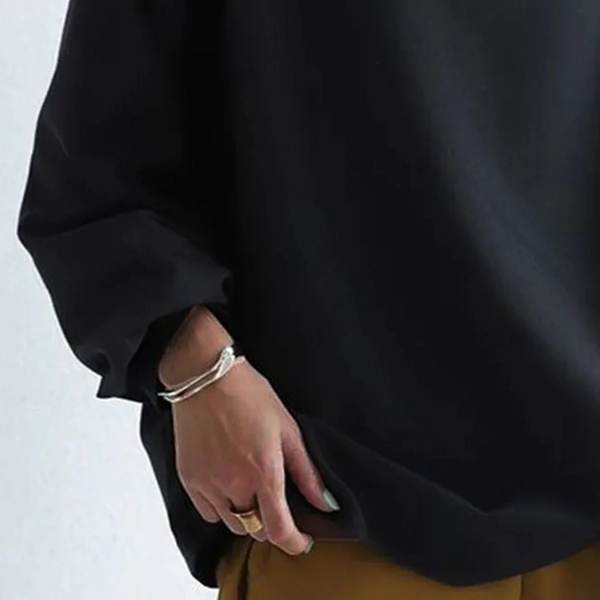 Oversized Women’s Pullover - Batwing Sleeve, Cotton - Image 6