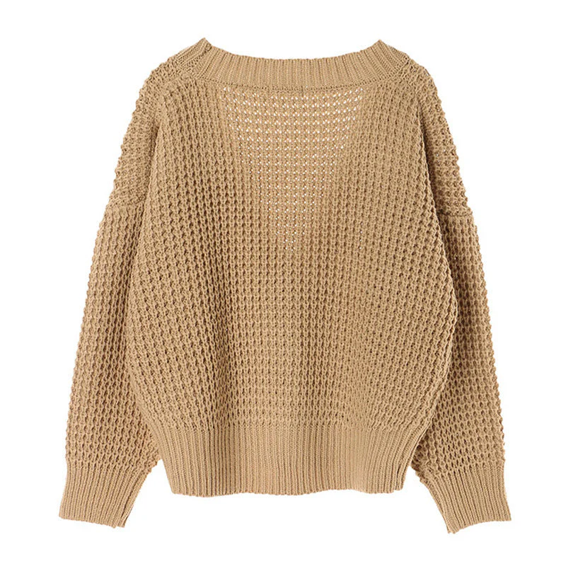Oversized Women’s Sweater Coat - Boxy Knit, Cotton Blend - Image 2