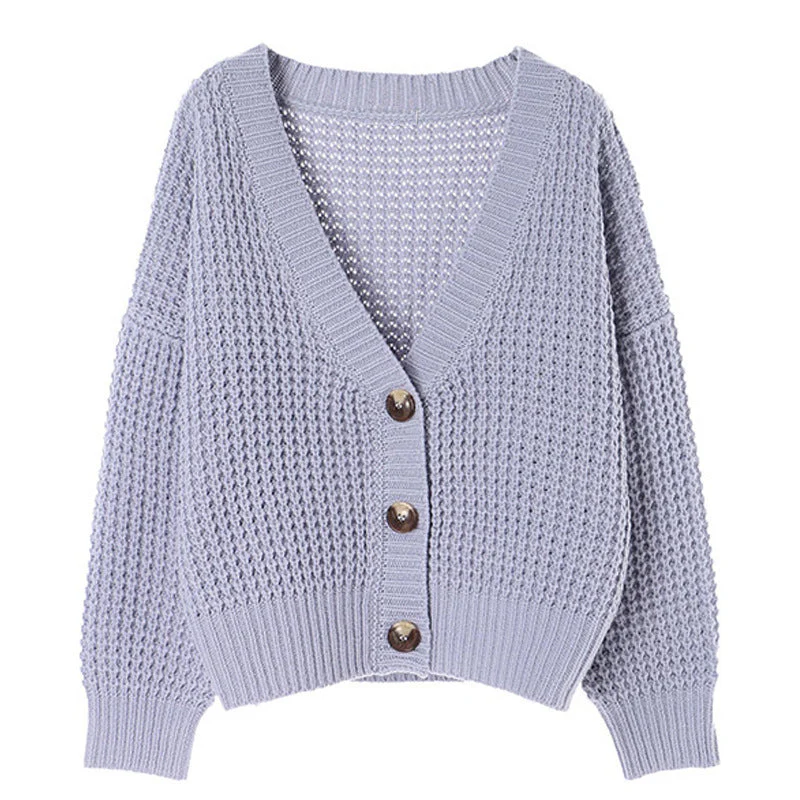 Oversized Women’s Sweater Coat - Boxy Knit, Cotton Blend - Image 3