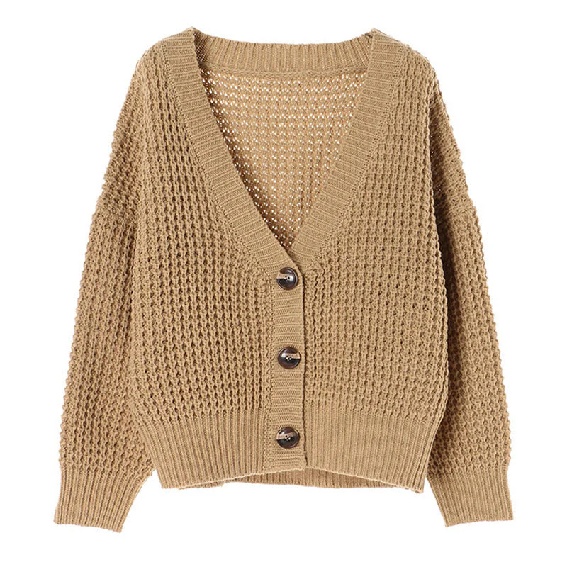 Oversized Women’s Sweater Coat - Boxy Knit, Cotton Blend - Image 4