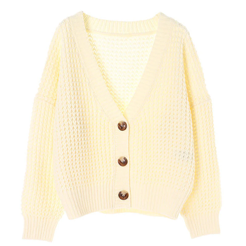 Oversized Women’s Sweater Coat - Boxy Knit, Cotton Blend - Image 6