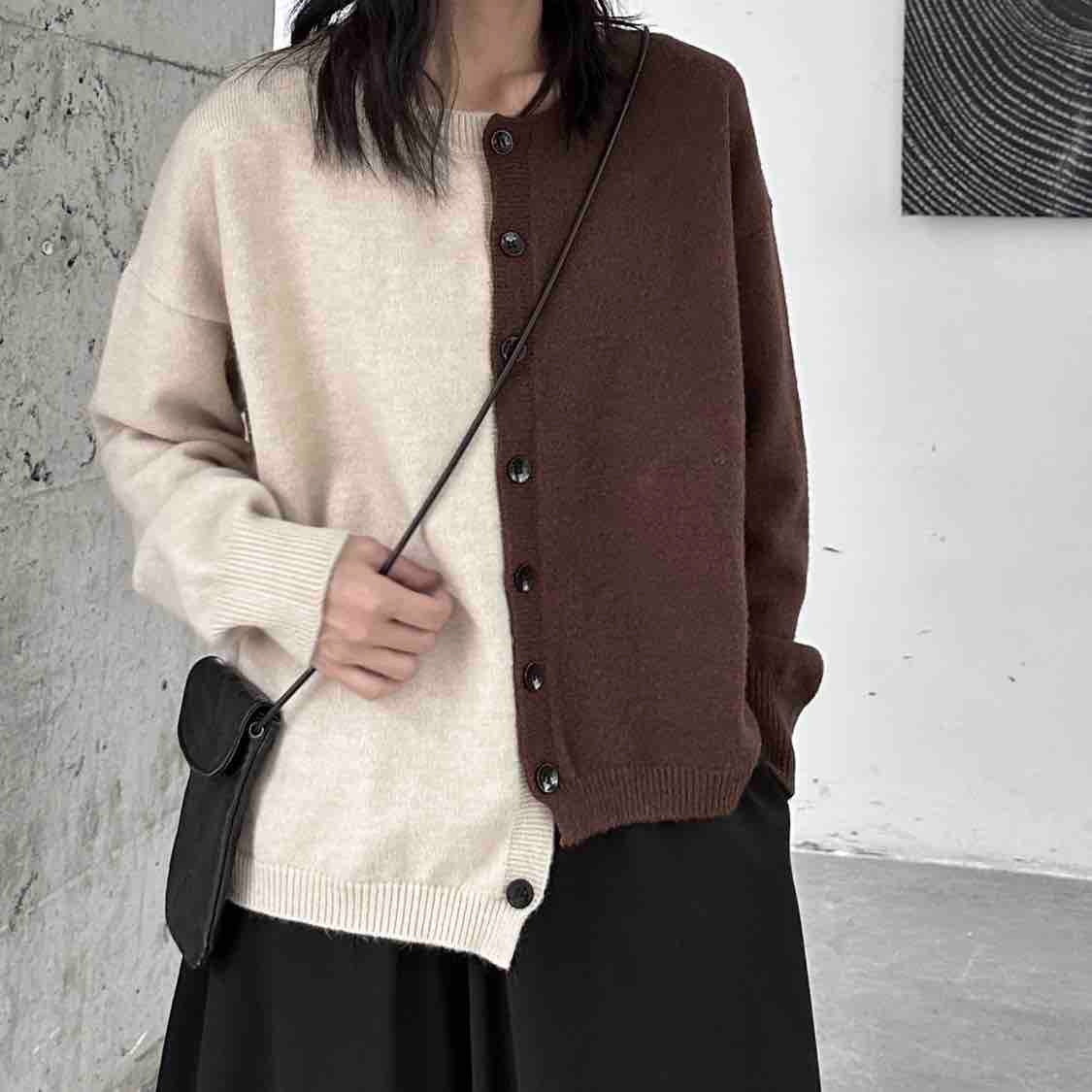 Oversized Women’s Sweater Coat - Button Front, Acrylic - Image 4